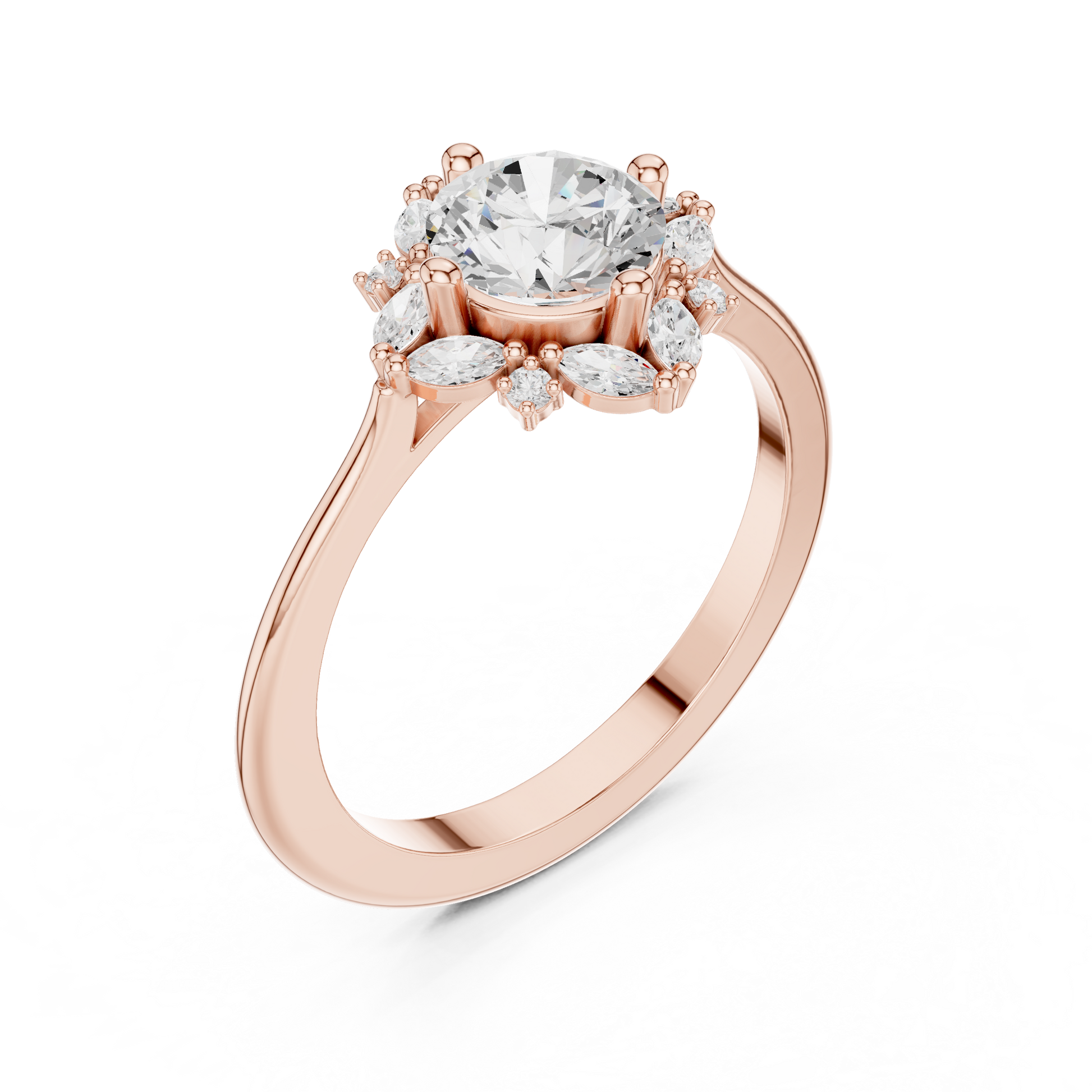 Round Halo Lab Grown Diamond Ring