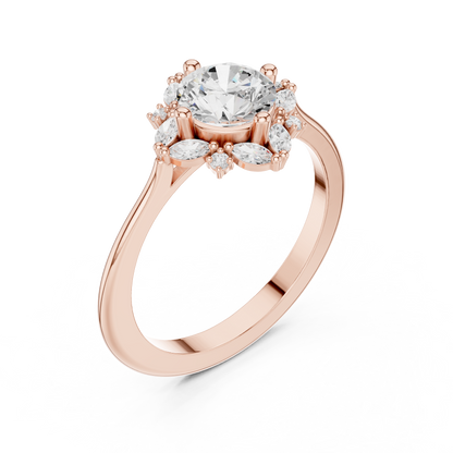 Round Halo Lab Grown Diamond Ring