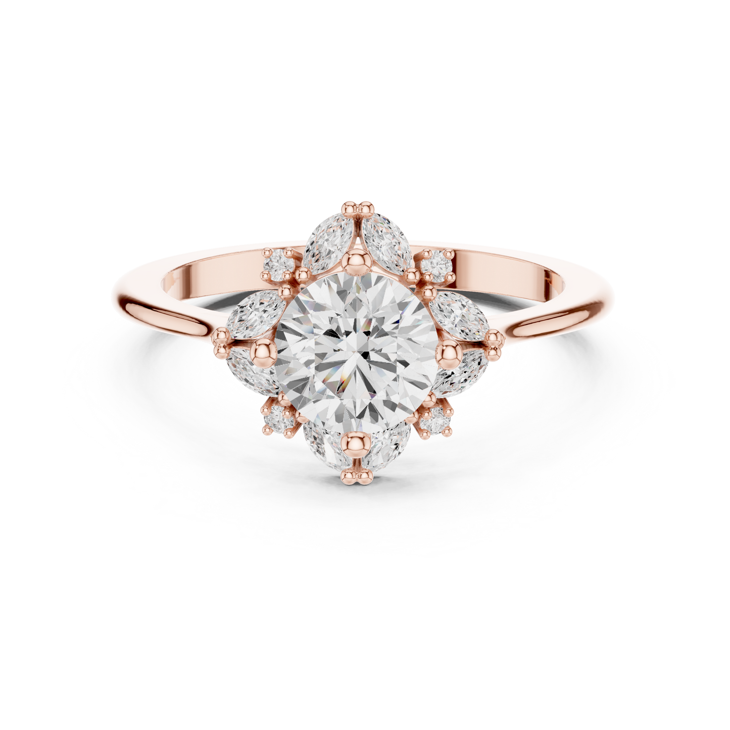 Round Halo Lab Grown Diamond Ring