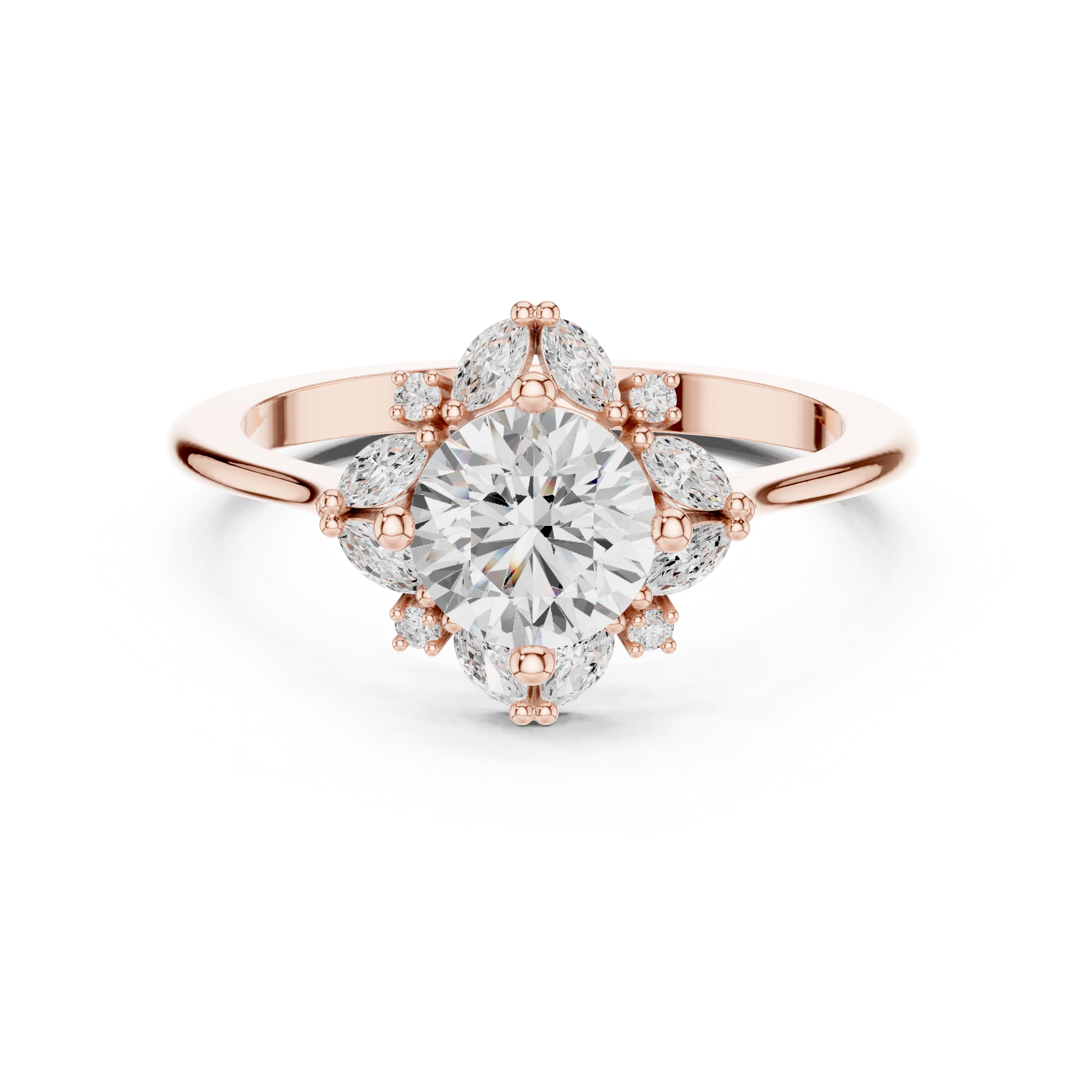 Round Halo Lab Grown Diamond Ring