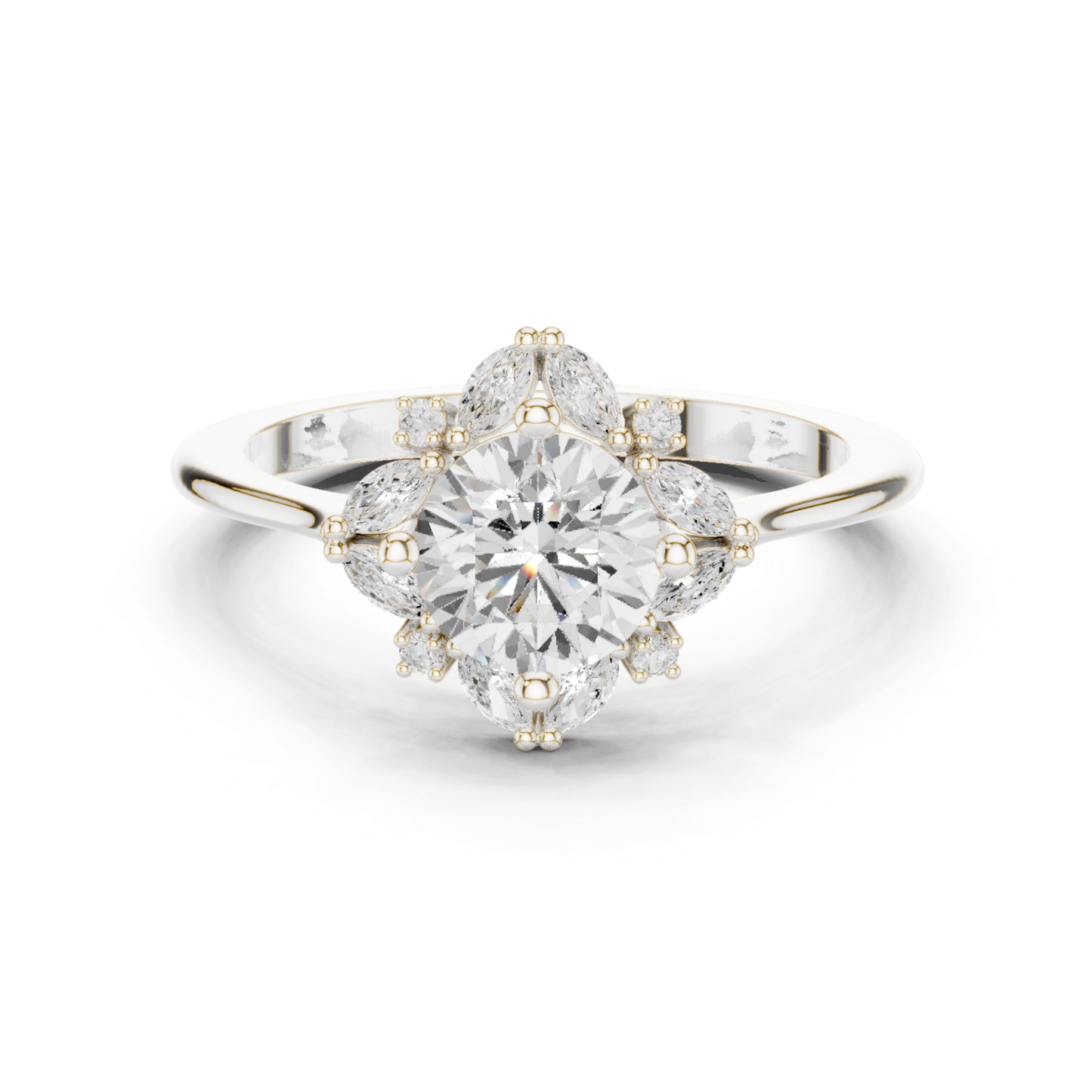Round Halo Lab Grown Diamond Ring