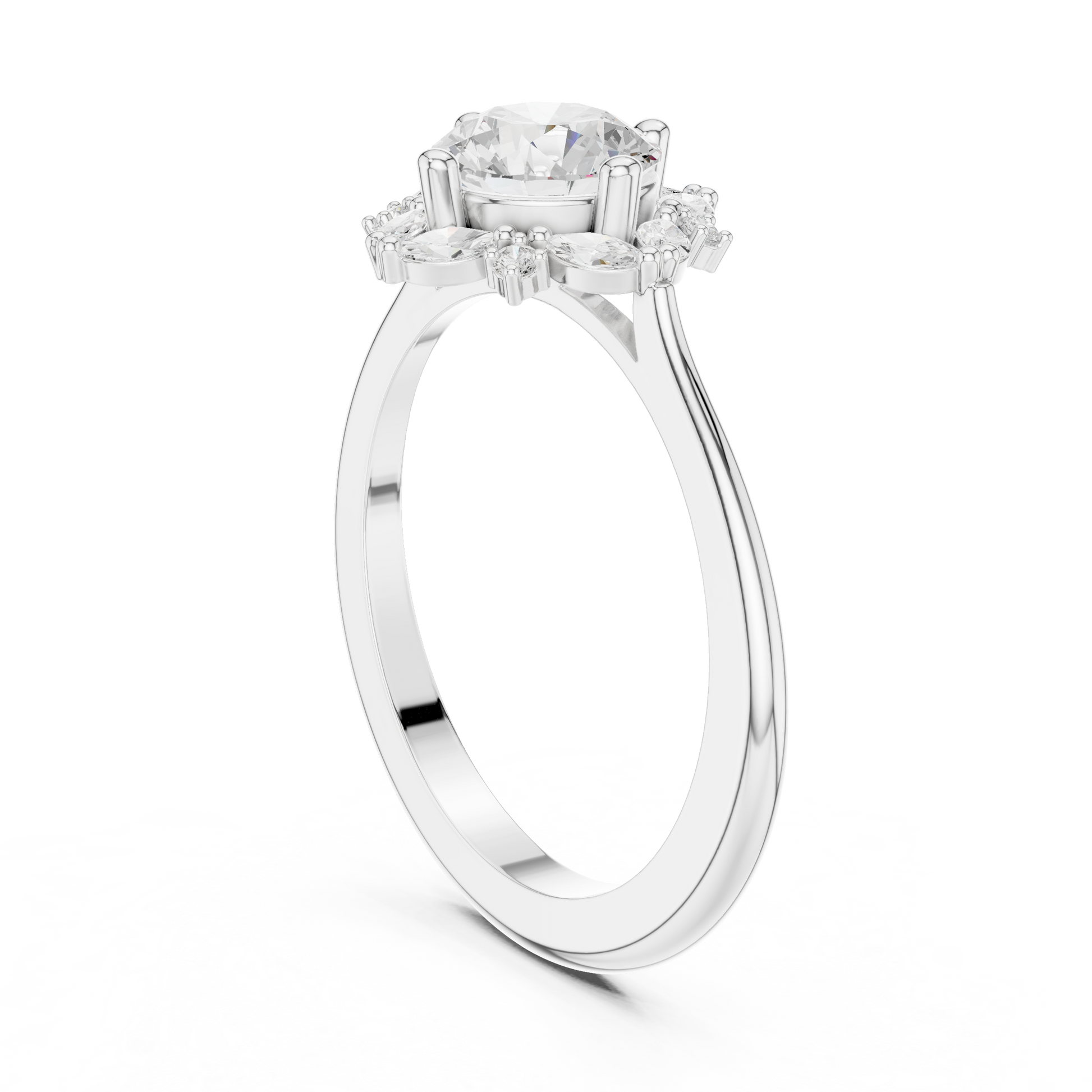 Round Halo Lab Grown Diamond Ring
