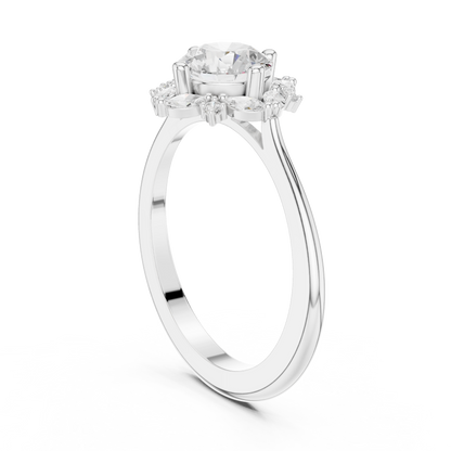 Round Halo Lab Grown Diamond Ring