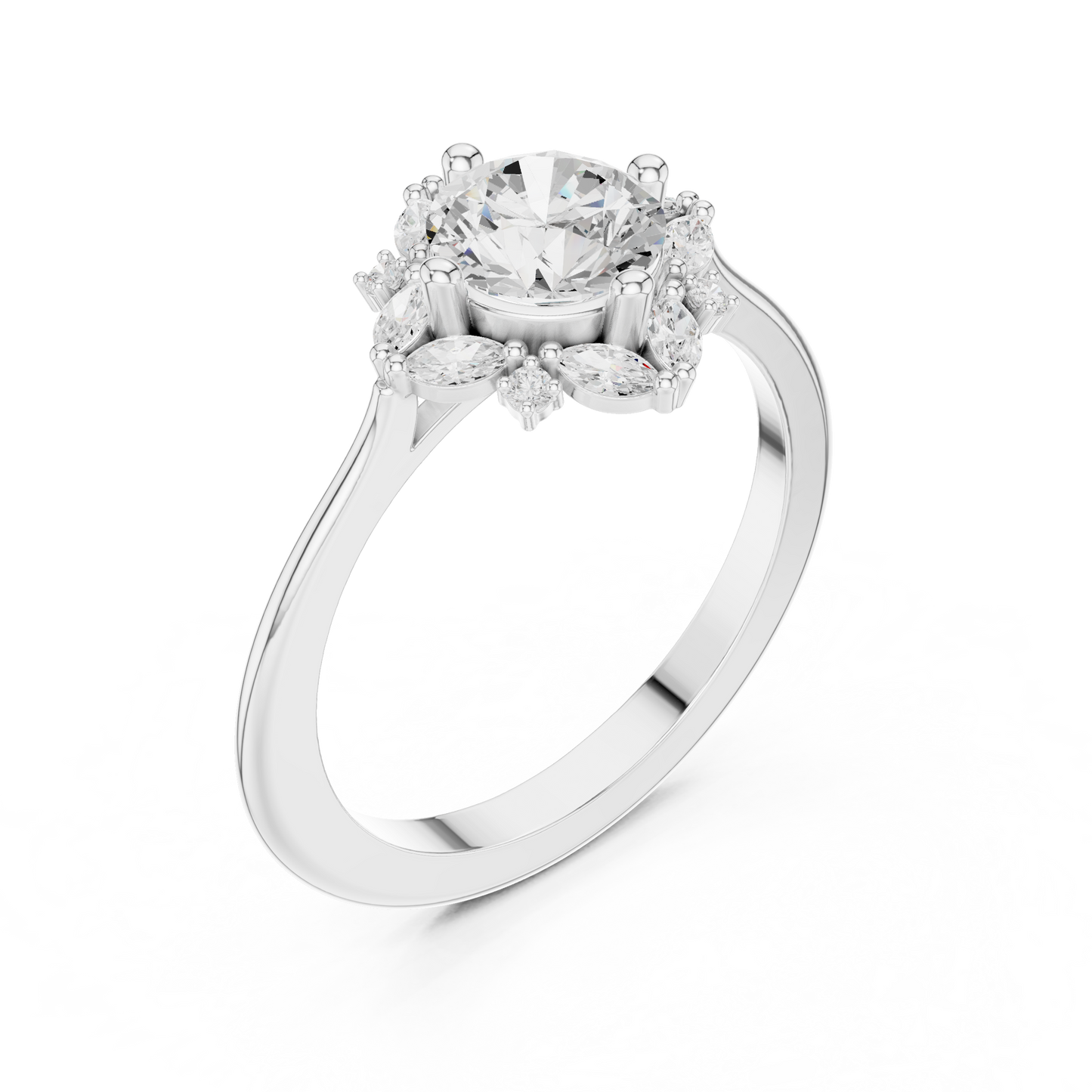 Round Halo Lab Grown Diamond Ring