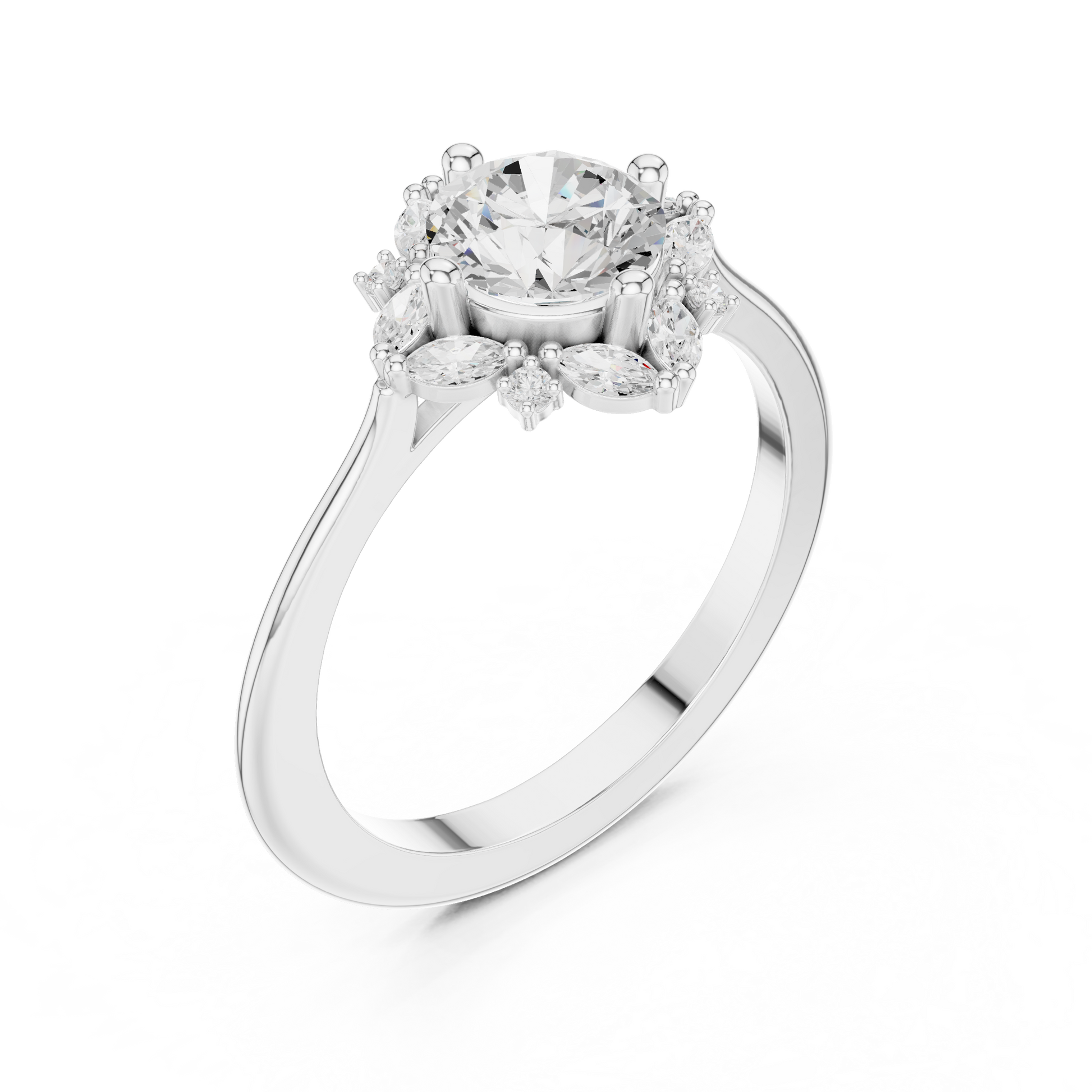 Round Halo Lab Grown Diamond Ring