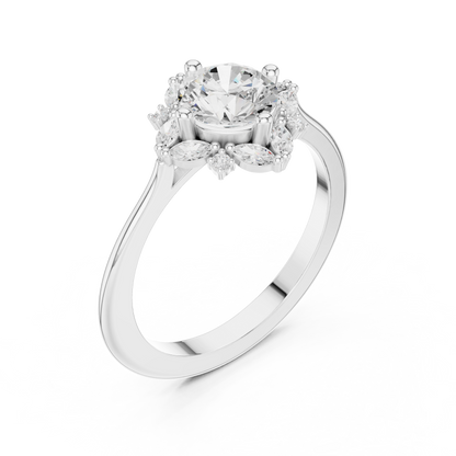 Round Halo Lab Grown Diamond Ring