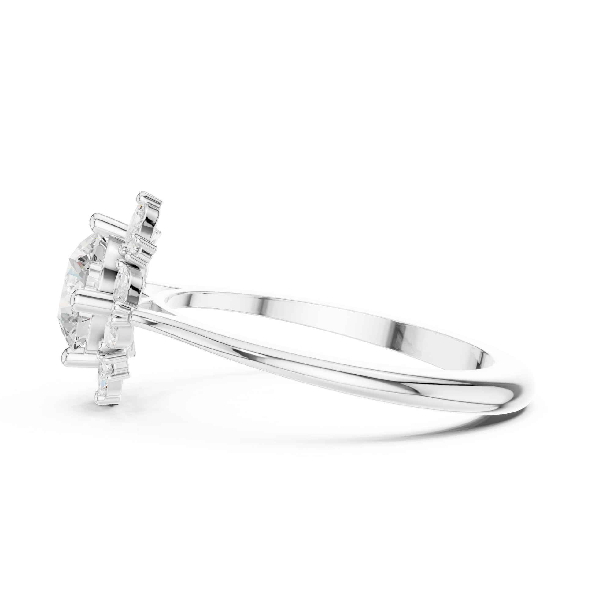 Round Halo Lab Grown Diamond Ring