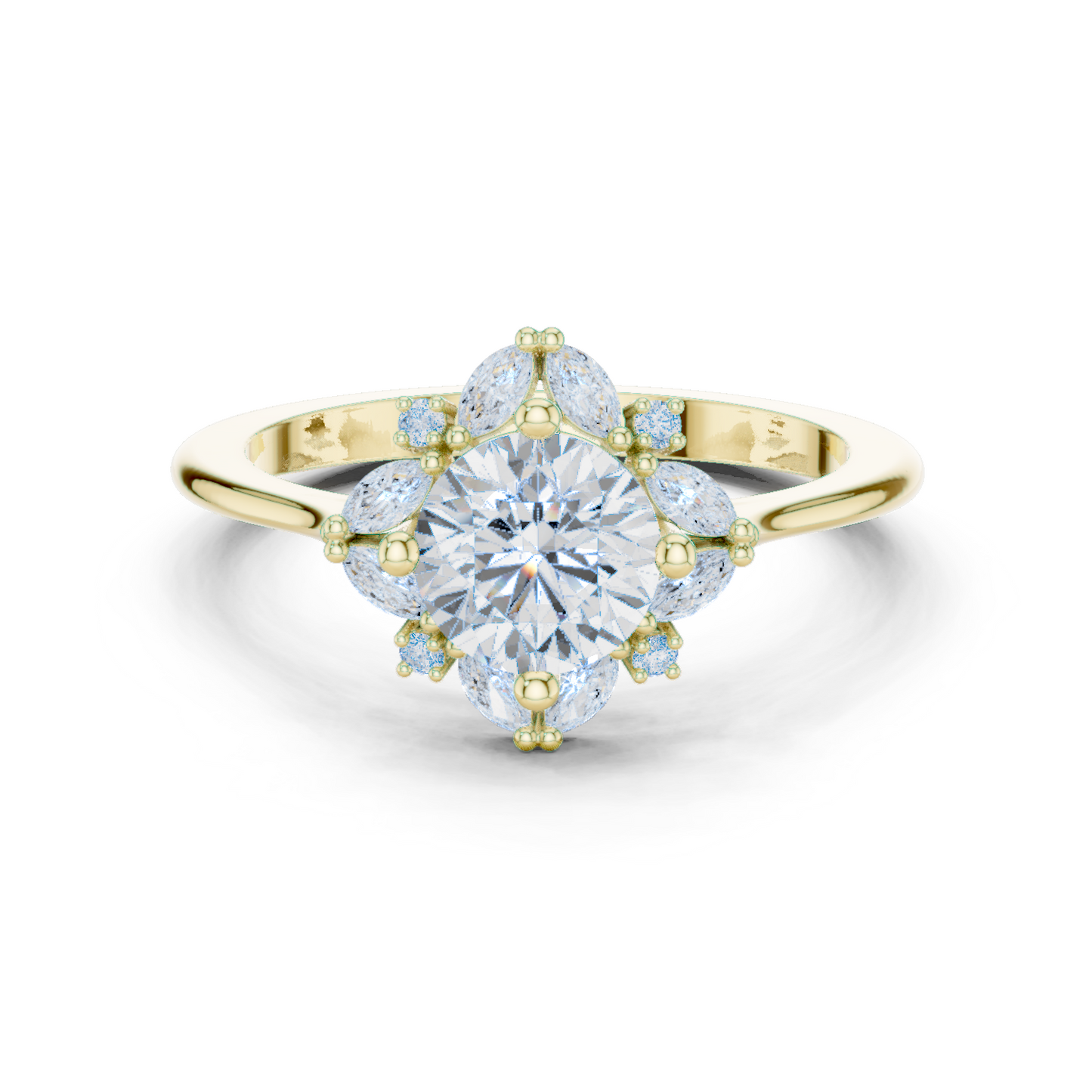 Round Halo Lab Grown Diamond Ring