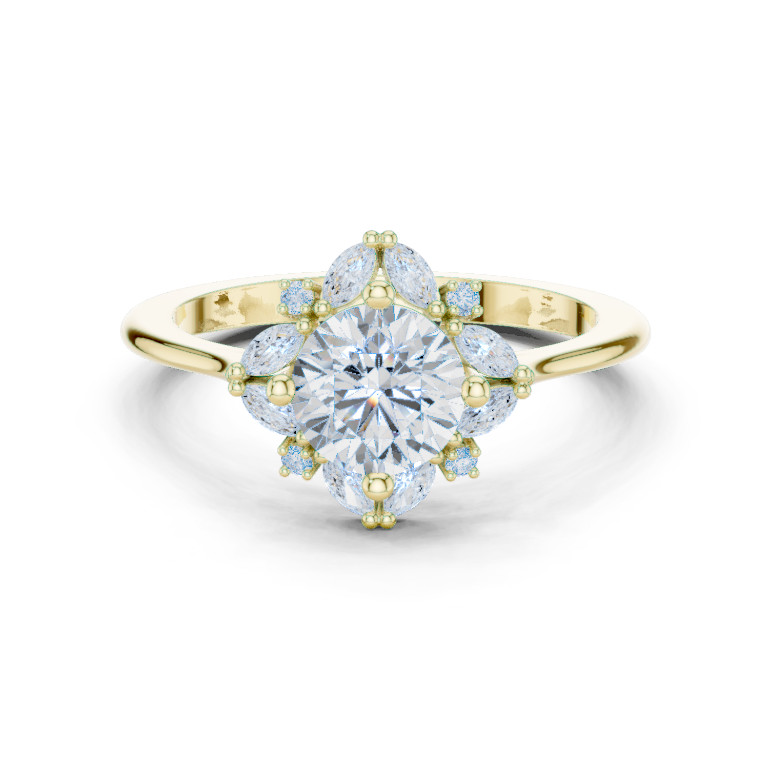 Round Halo Lab Grown Diamond Ring