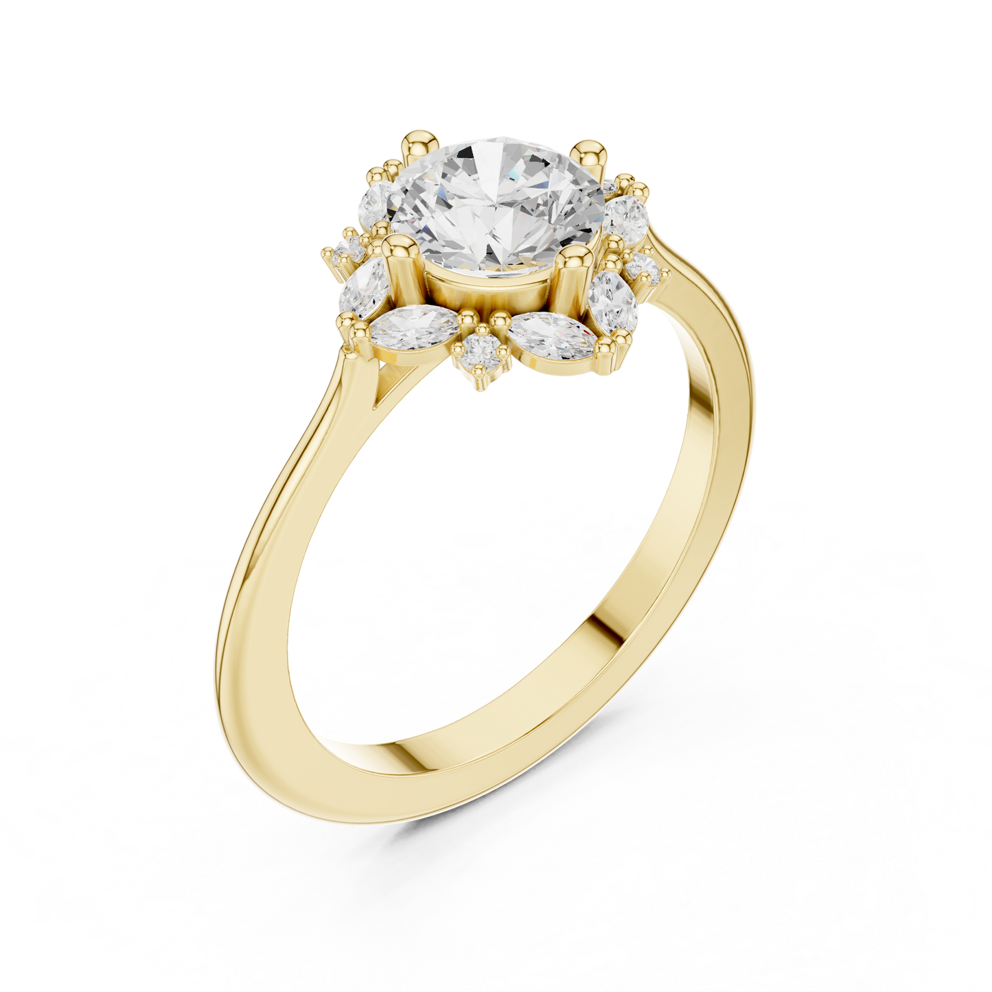 Round Halo Lab Grown Diamond Ring