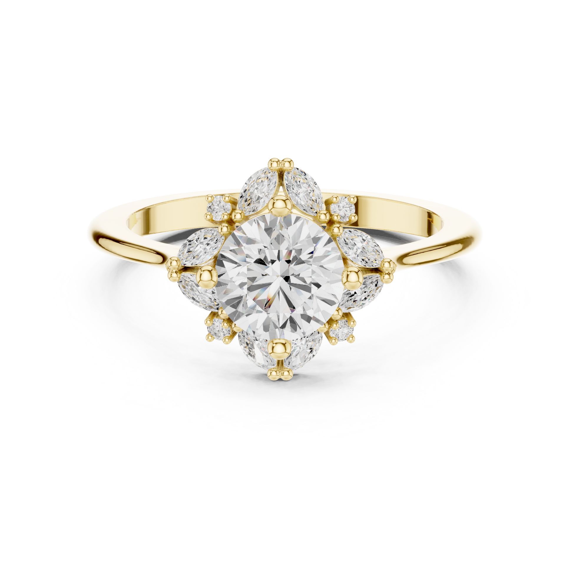 Round Halo Lab Grown Diamond Ring