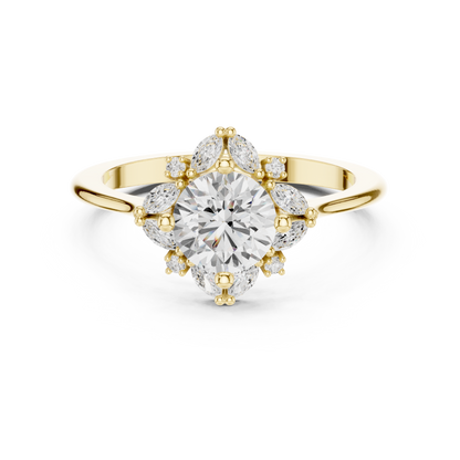 Round Halo Lab Grown Diamond Ring