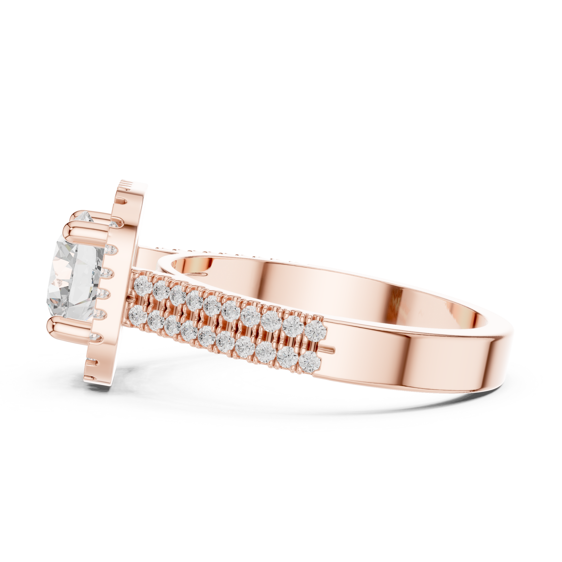Round Halo Lab Grown Diamond Ring