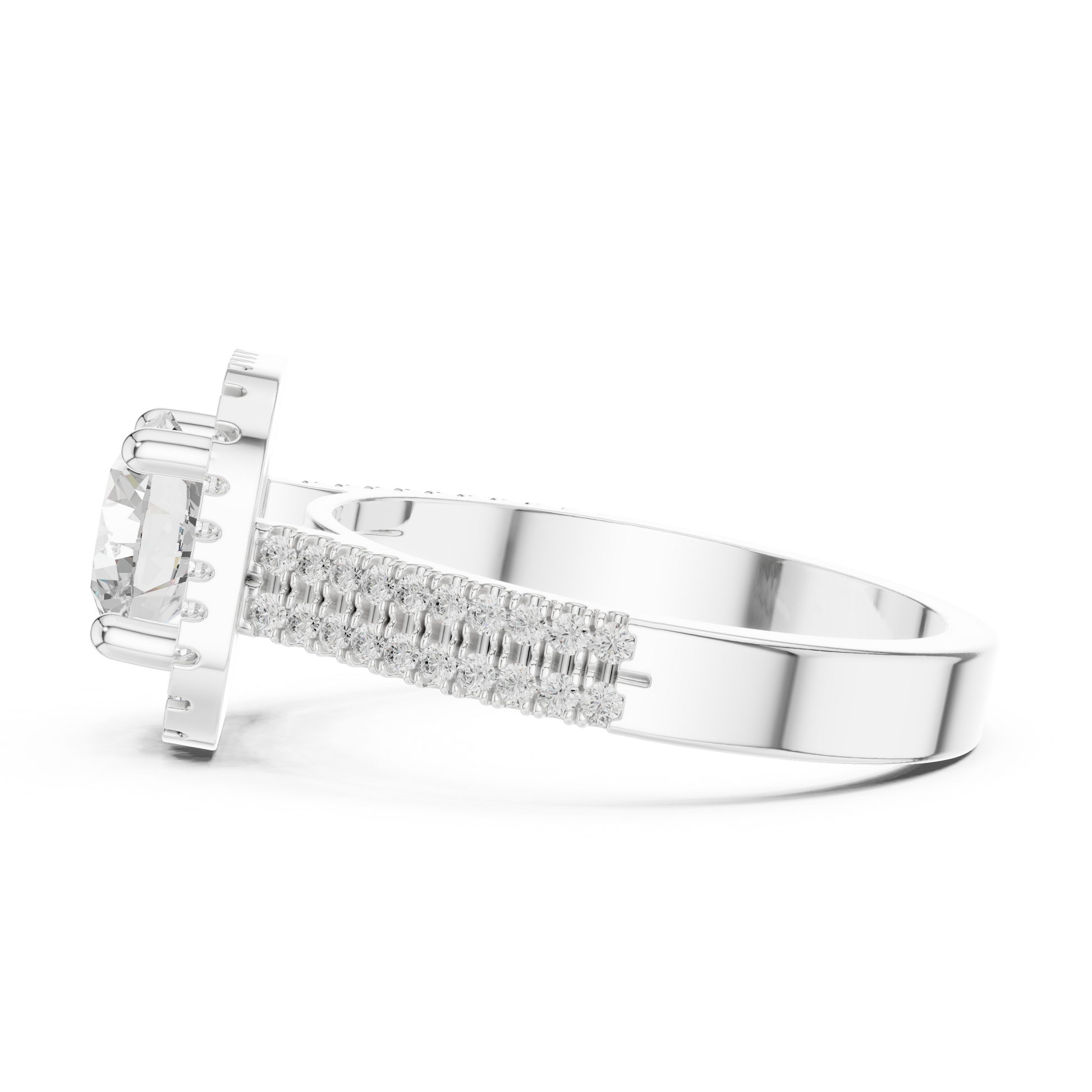 Round Halo Lab Grown Diamond Ring