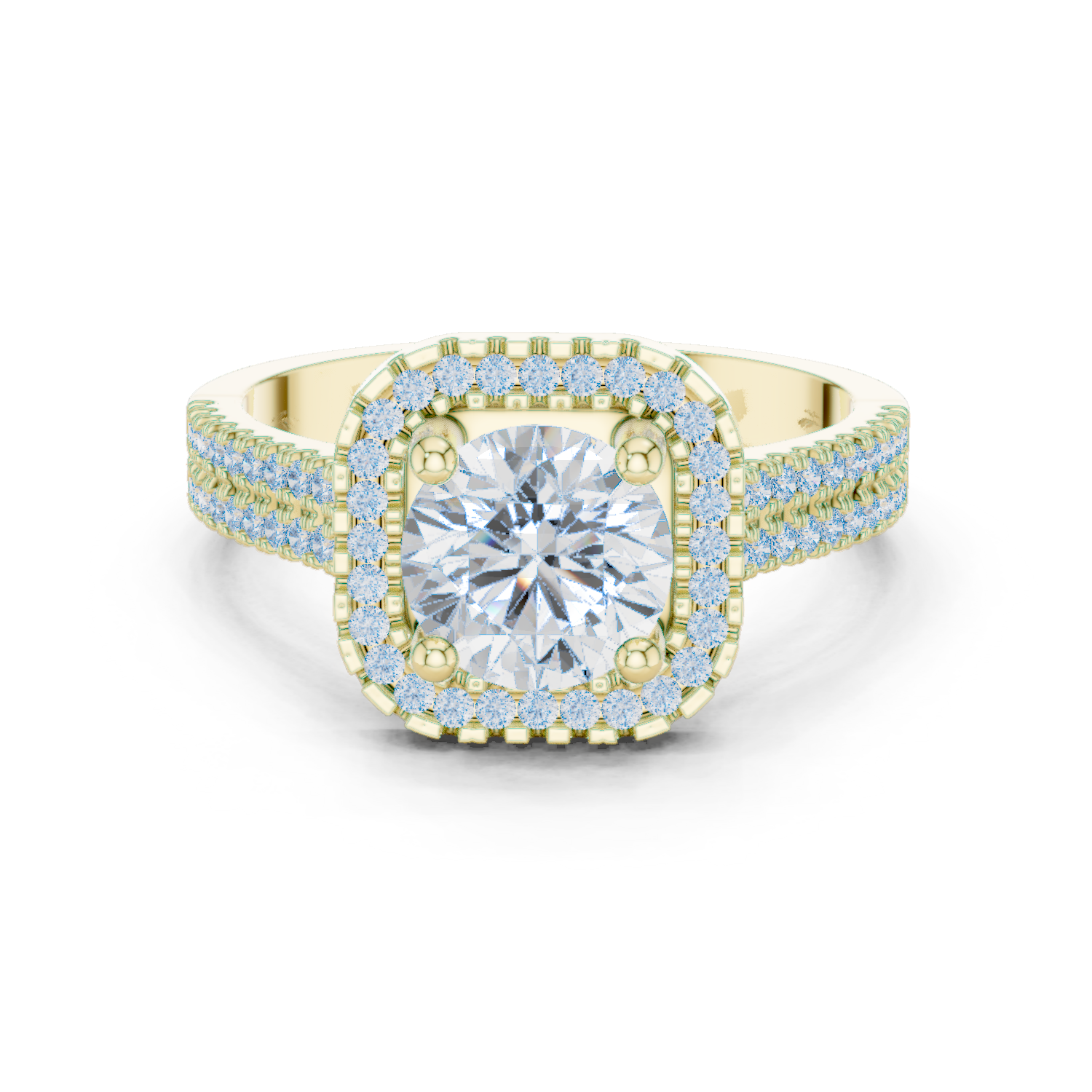 Round Halo Lab Grown Diamond Ring