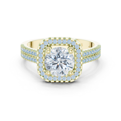 Round Halo Lab Grown Diamond Ring
