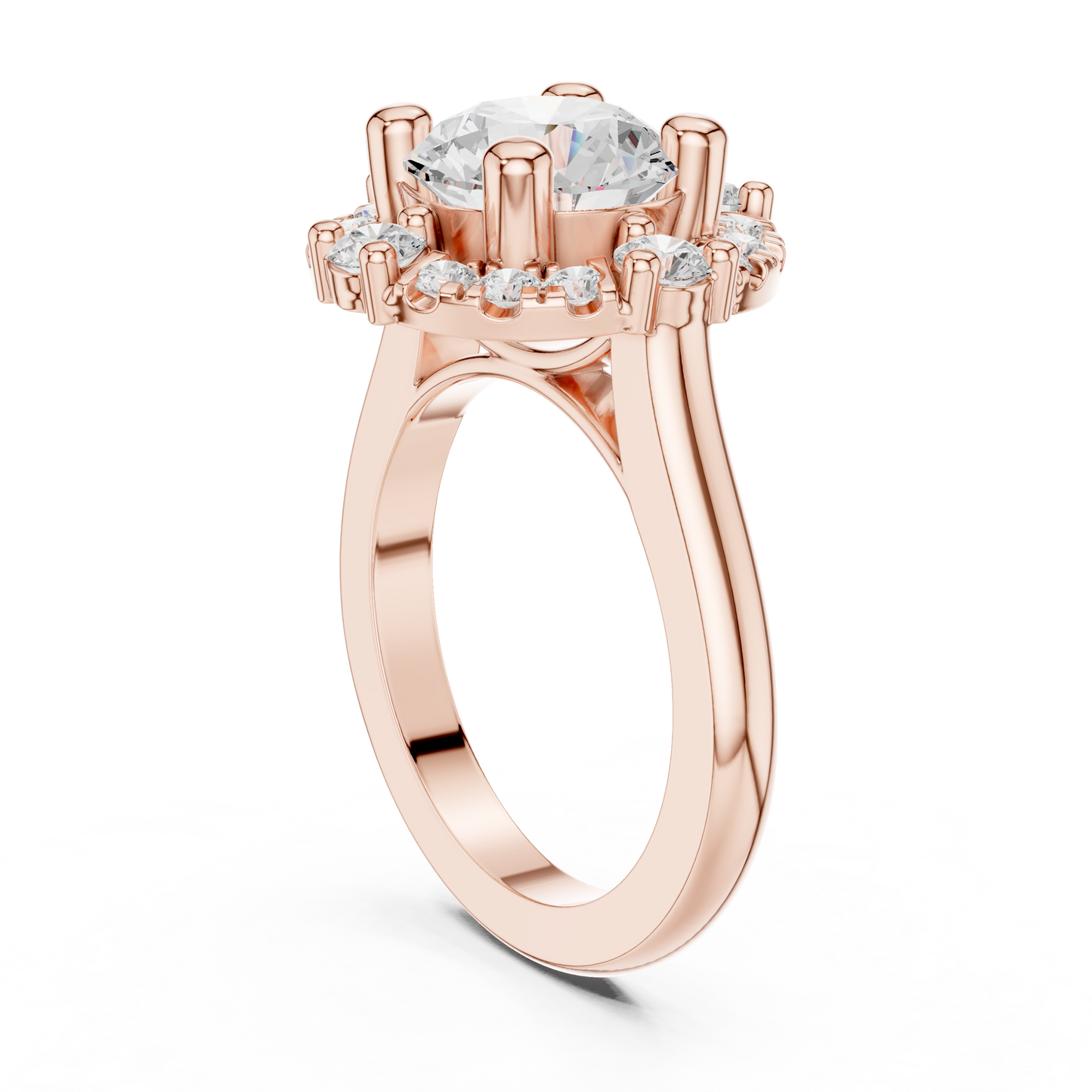 Round Halo Lab Grown Diamond Ring