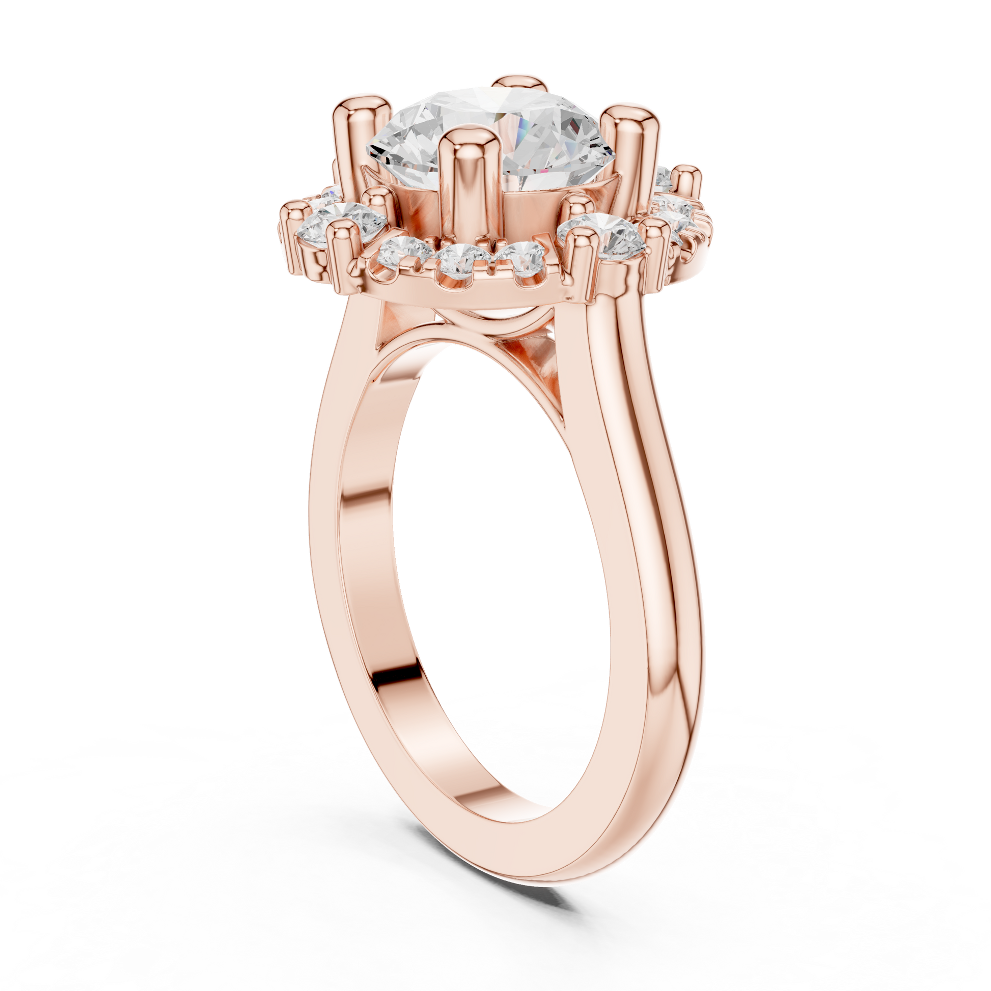 Round Halo Lab Grown Diamond Ring