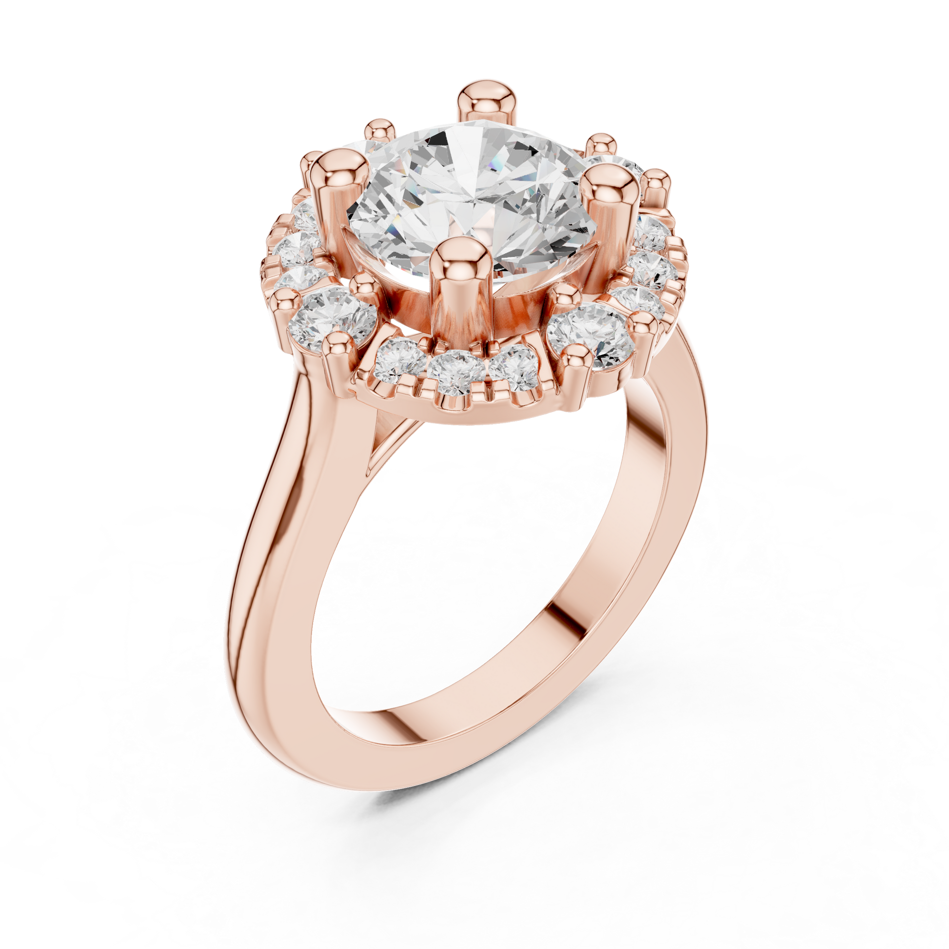 Round Halo Lab Grown Diamond Ring