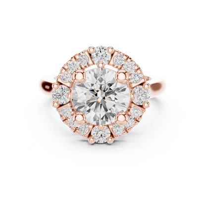 Round Halo Lab Grown Diamond Ring