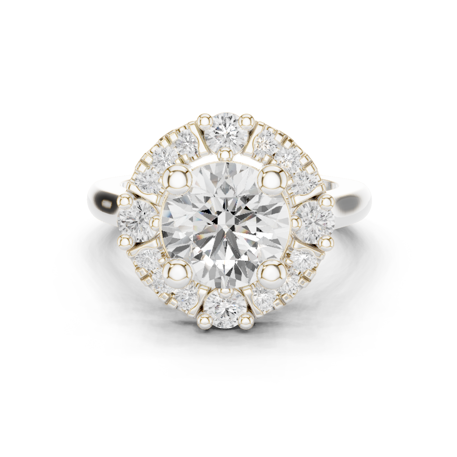 Round Halo Lab Grown Diamond Ring