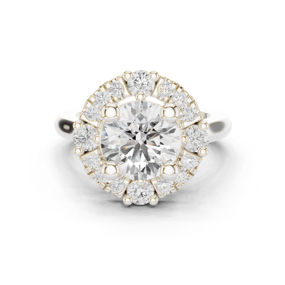 Round Halo Lab Grown Diamond Ring