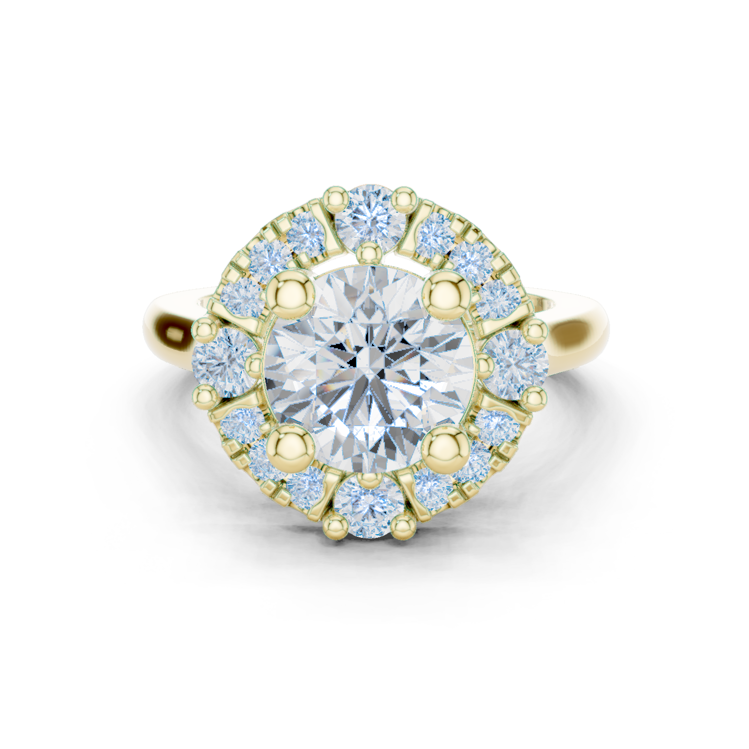 Round Halo Lab Grown Diamond Ring