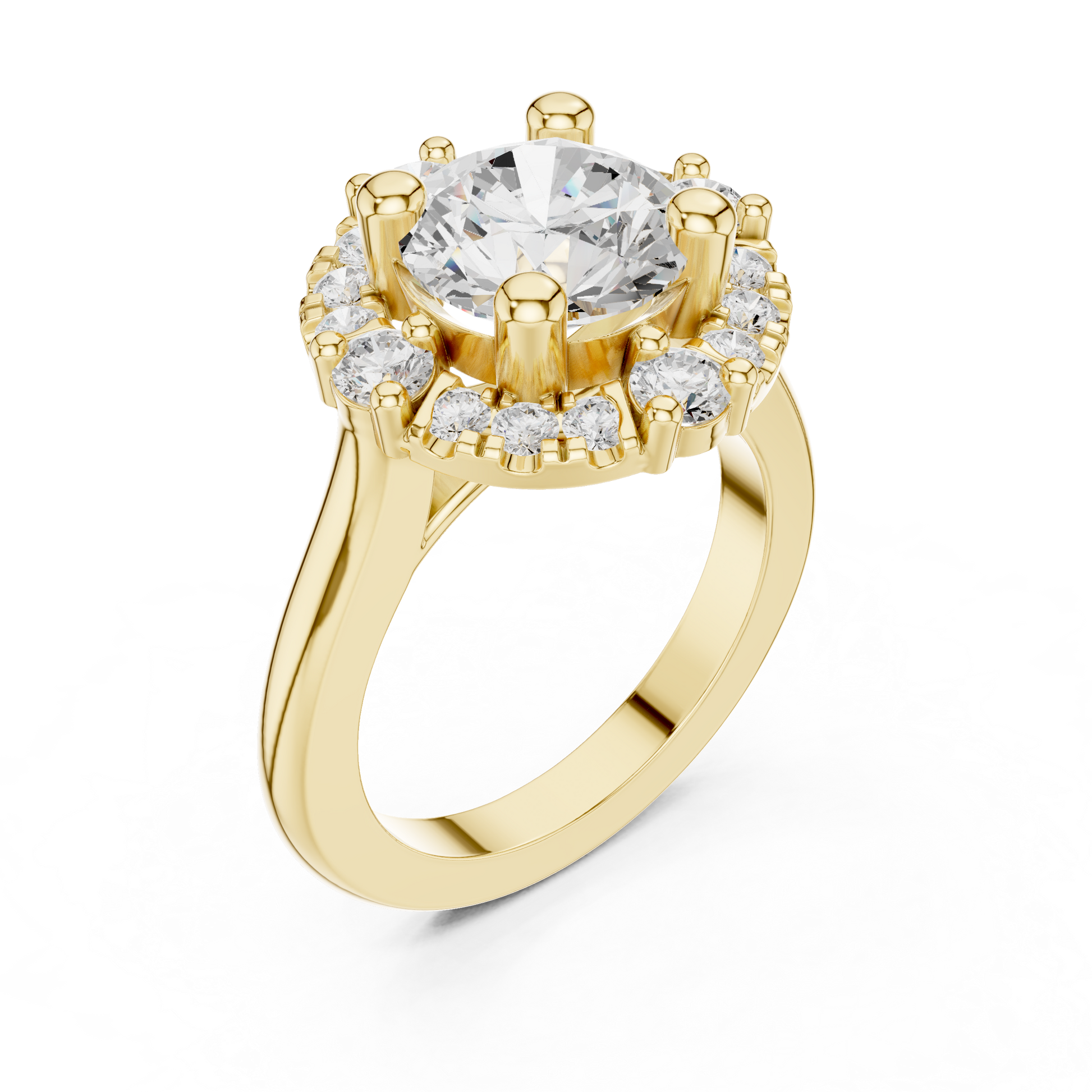 Round Halo Lab Grown Diamond Ring