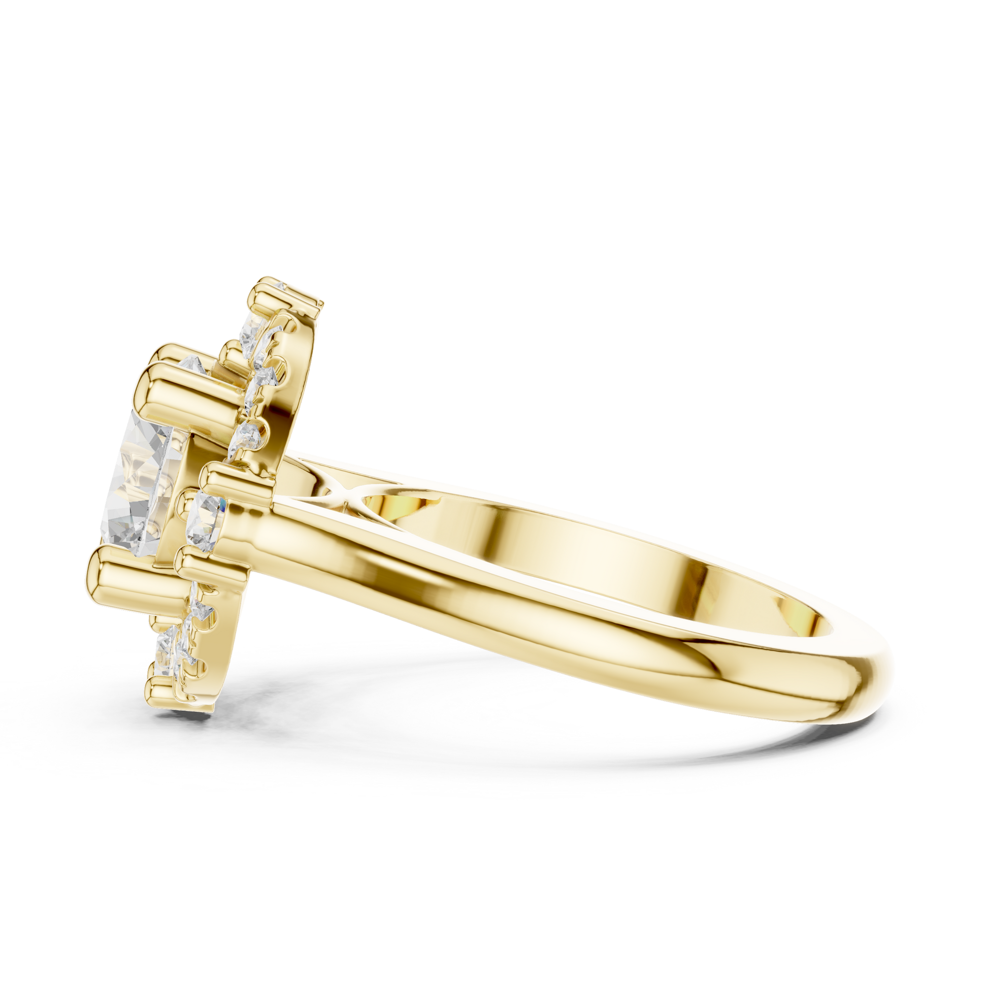 Round Halo Lab Grown Diamond Ring