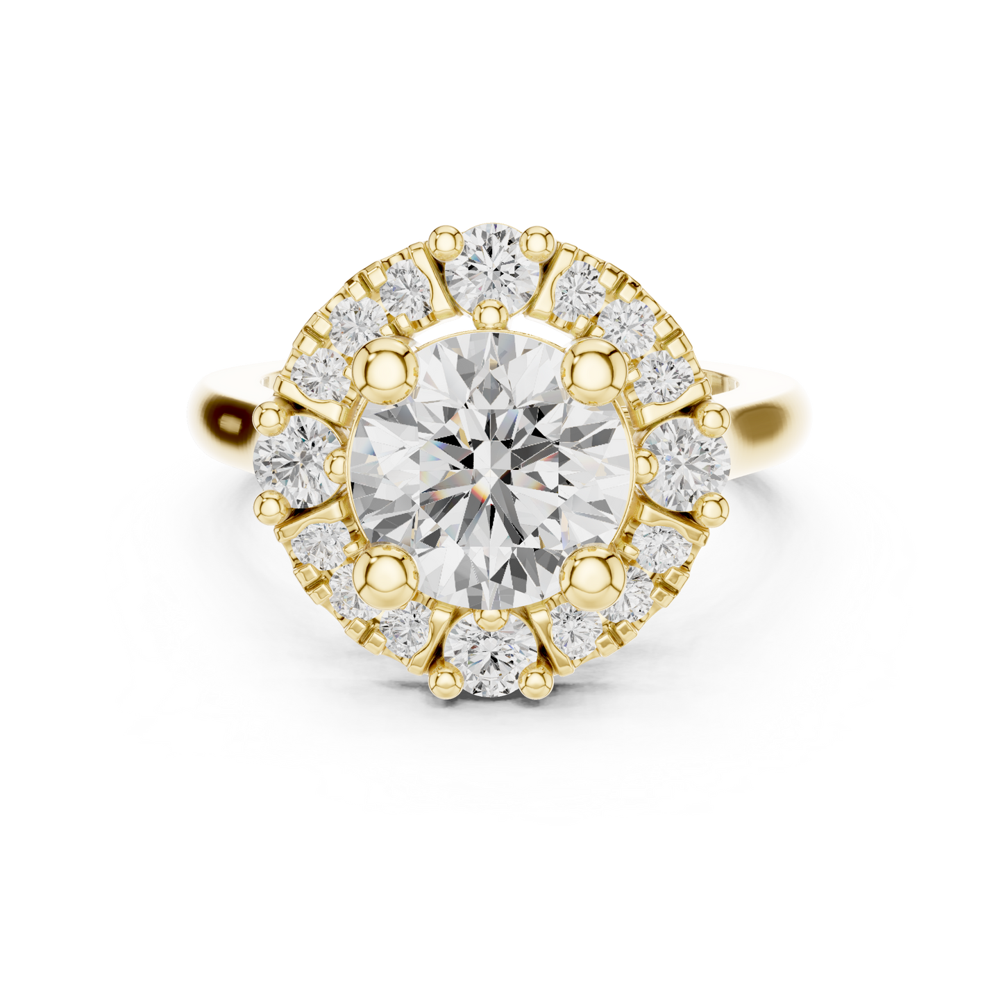 Round Halo Lab Grown Diamond Ring