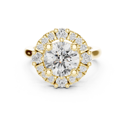Round Halo Lab Grown Diamond Ring