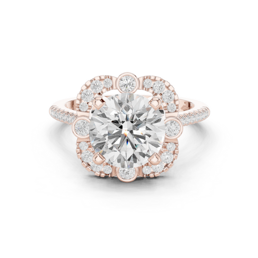 Round Halo Lab Grown Diamond Ring