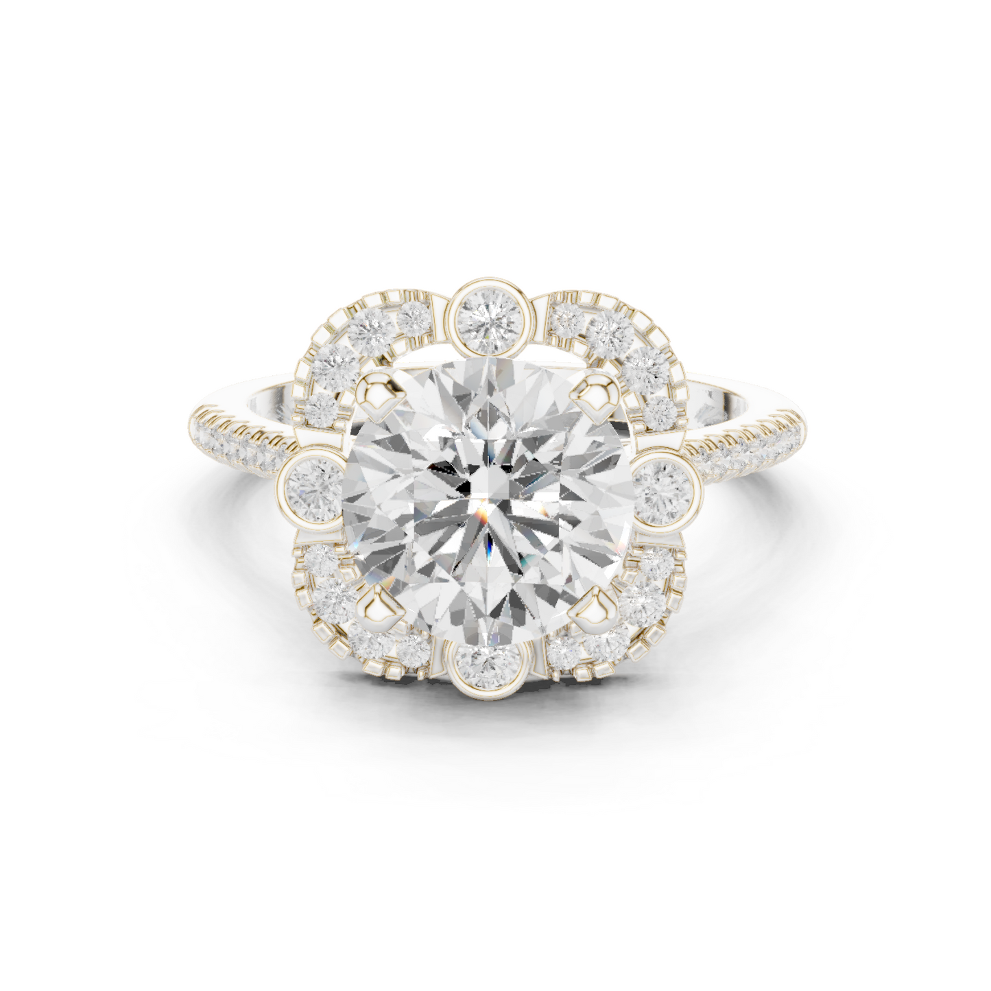 Round Halo Lab Grown Diamond Ring