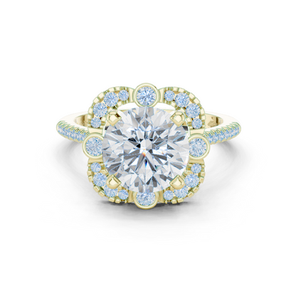 Round Halo Lab Grown Diamond Ring