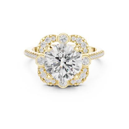 Round Halo Lab Grown Diamond Ring