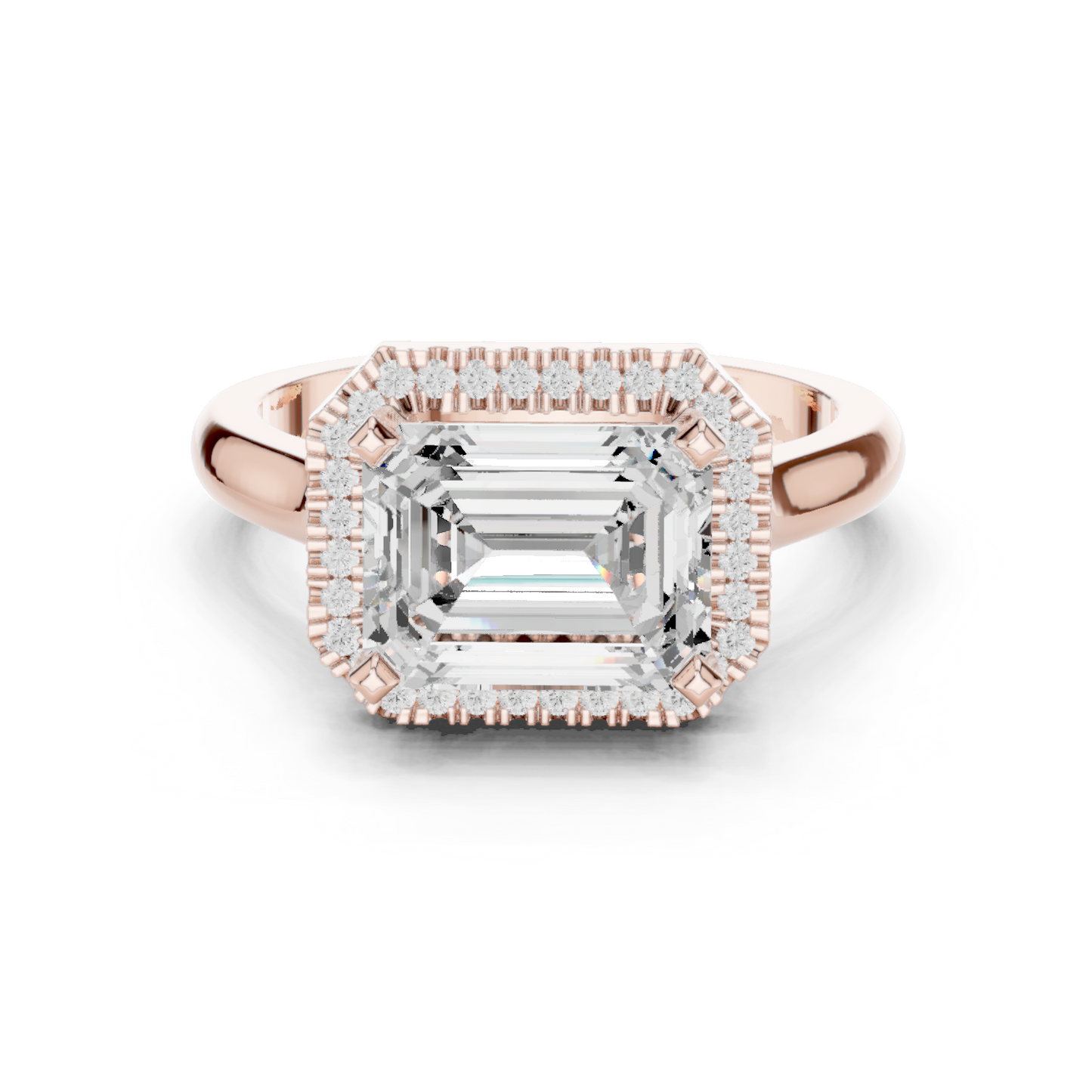 Mixed Shape Lab Grown Diamond Halo Ring