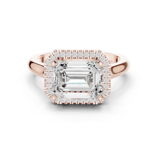Mixed Shape Lab Grown Diamond Halo Ring