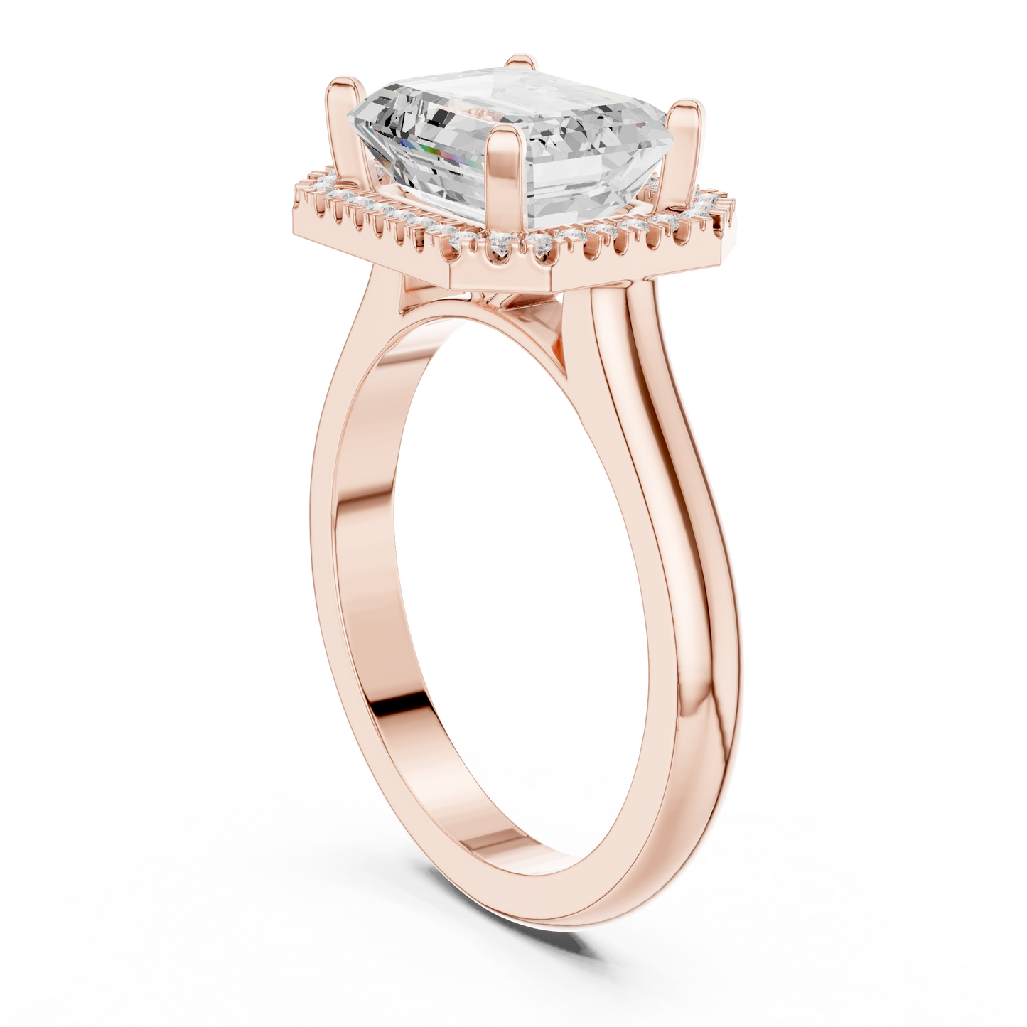 Mixed Shape Lab Grown Diamond Halo Ring