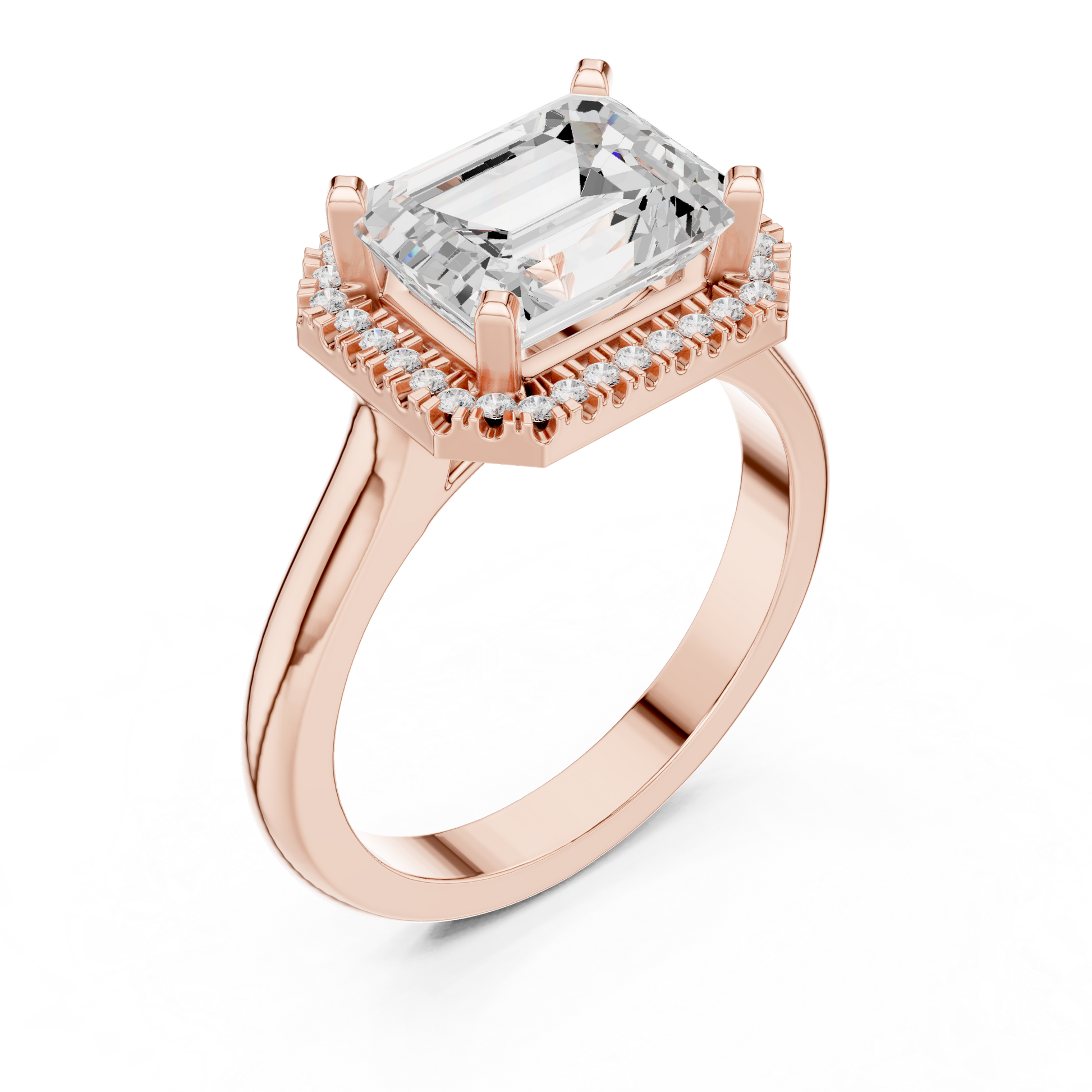 Mixed Shape Lab Grown Diamond Halo Ring