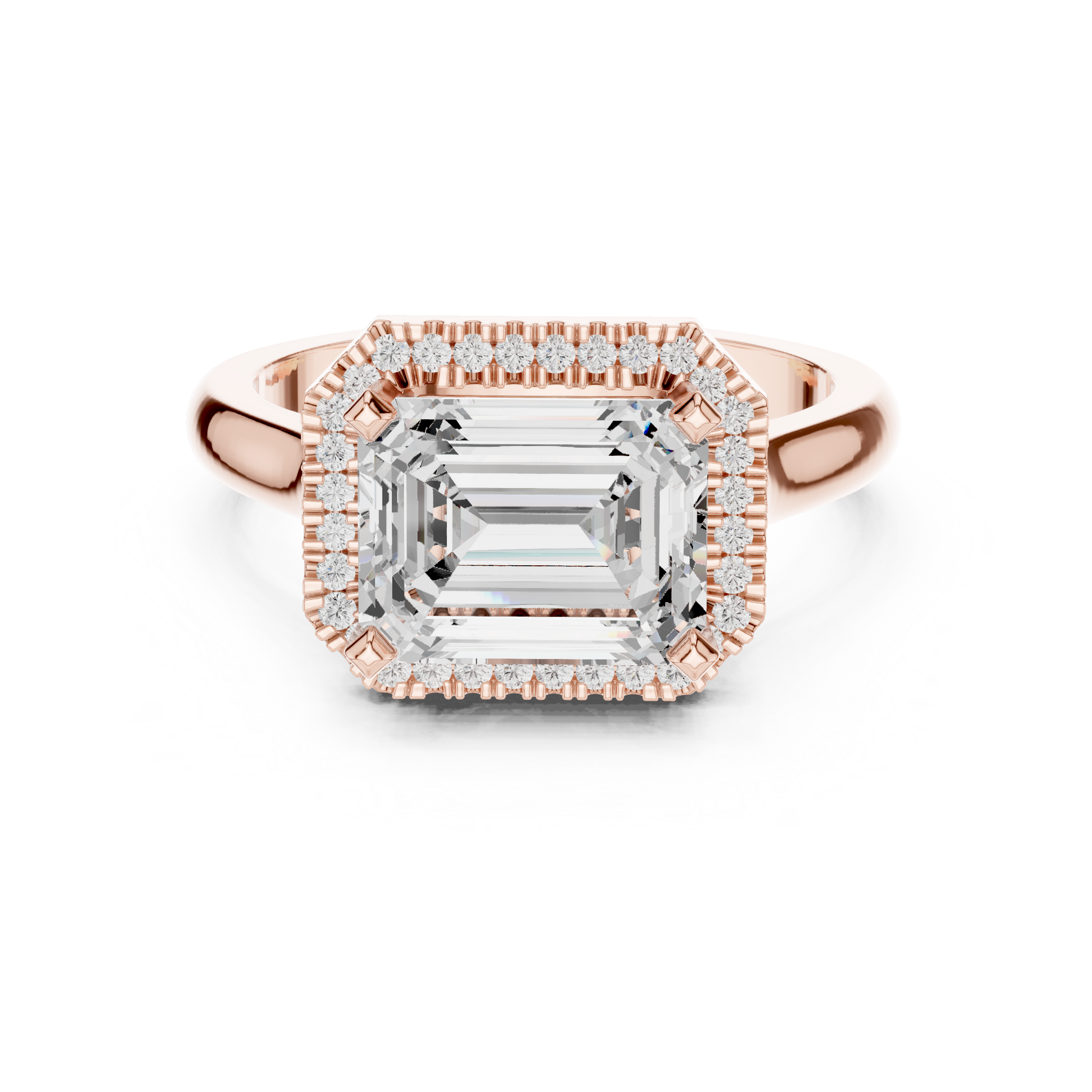 Mixed Shape Lab Grown Diamond Halo Ring