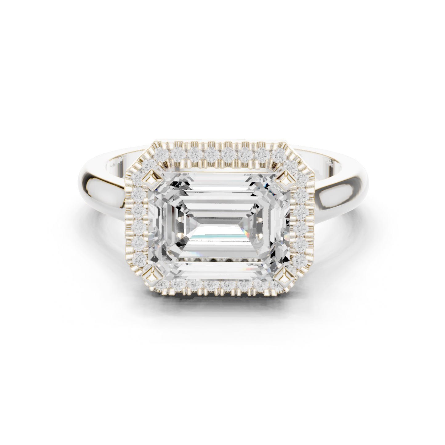 Mixed Shape Lab Grown Diamond Halo Ring