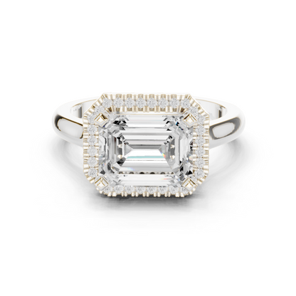 Mixed Shape Lab Grown Diamond Halo Ring