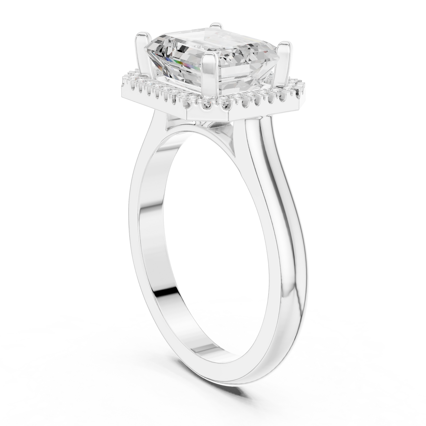 Mixed Shape Lab Grown Diamond Halo Ring