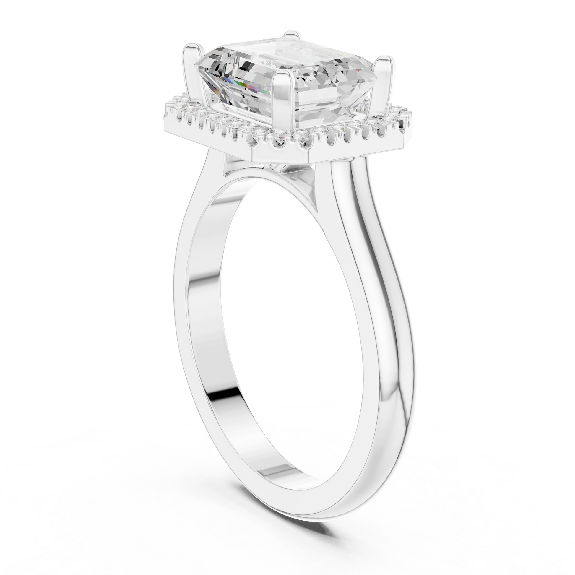 Mixed Shape Lab Grown Diamond Halo Ring