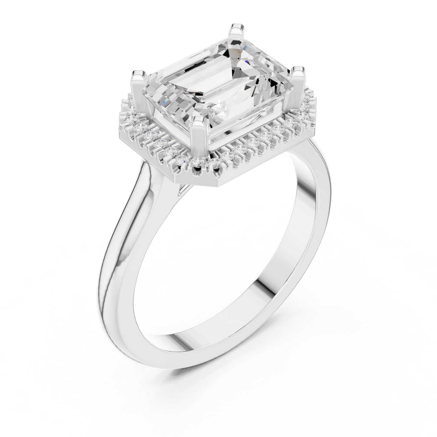 Mixed Shape Lab Grown Diamond Halo Ring