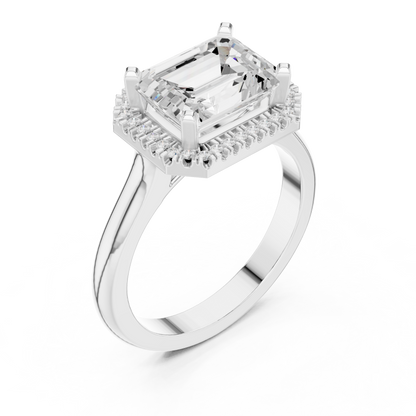 Mixed Shape Lab Grown Diamond Halo Ring