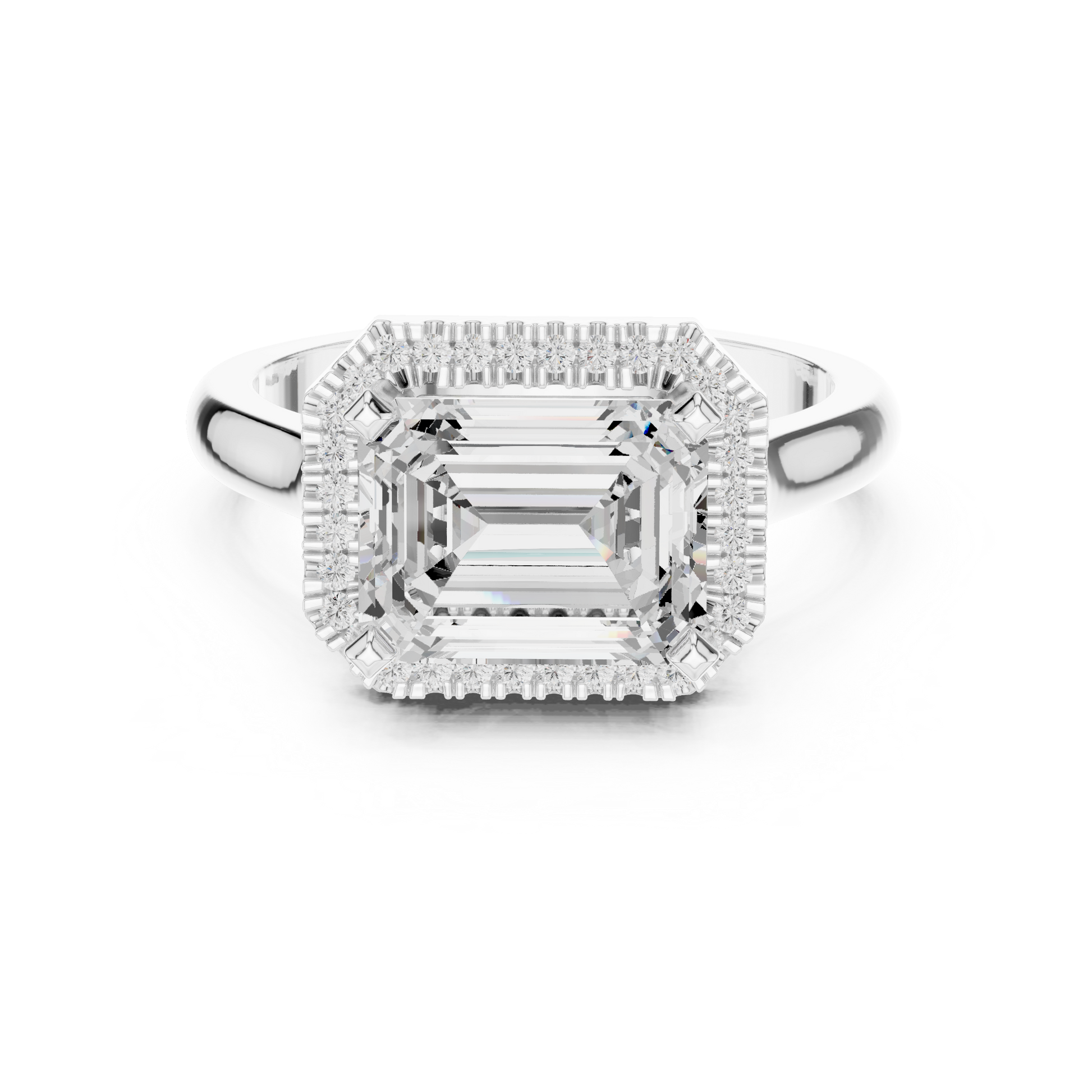 Mixed Shape Lab Grown Diamond Halo Ring