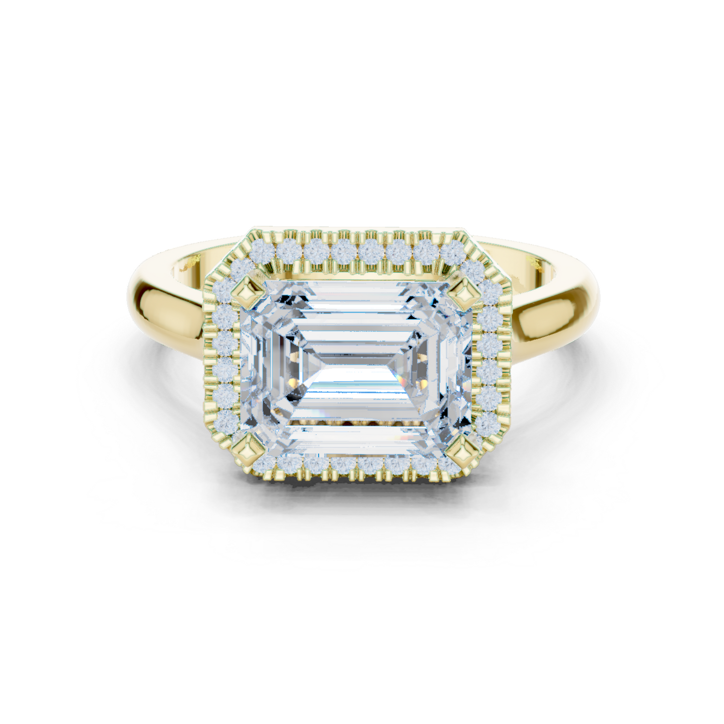 Mixed Shape Lab Grown Diamond Halo Ring