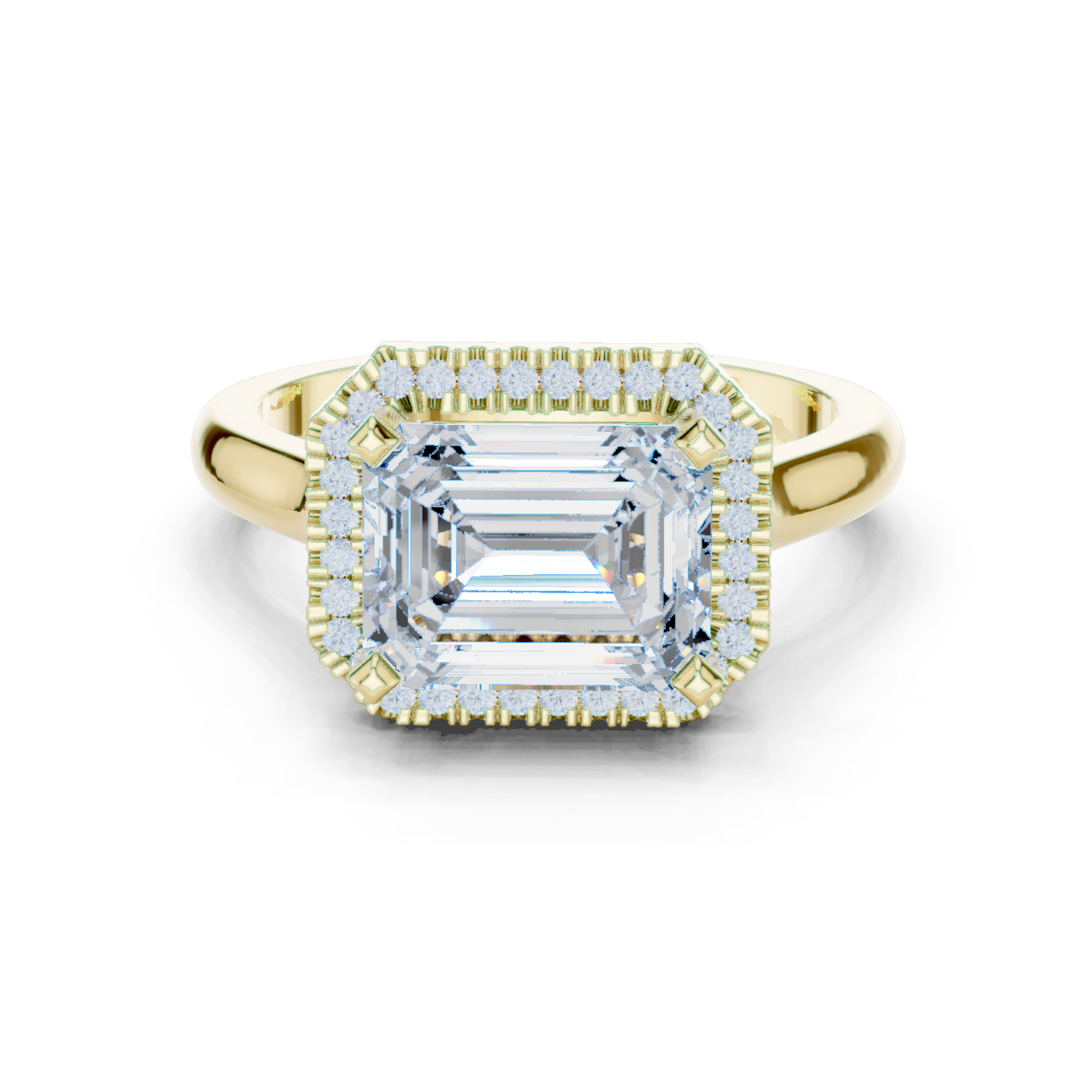 Mixed Shape Lab Grown Diamond Halo Ring