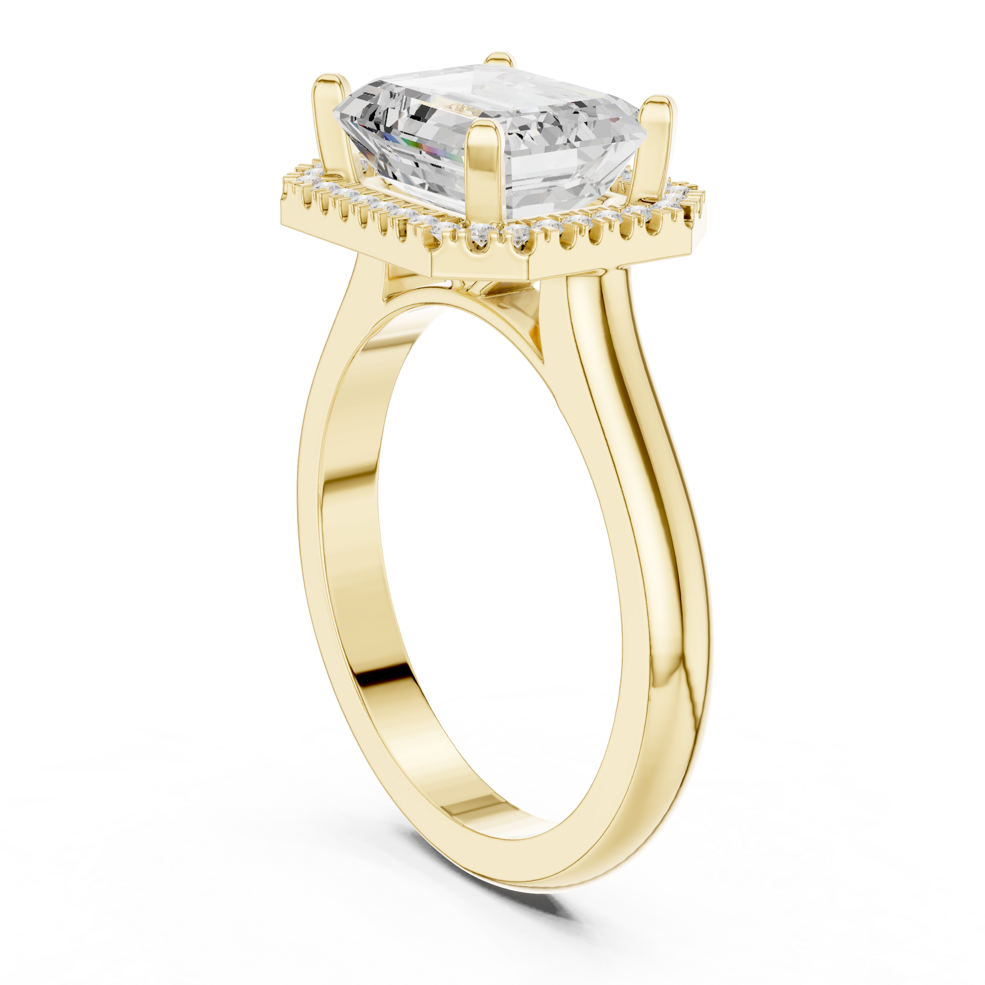 Mixed Shape Lab Grown Diamond Halo Ring